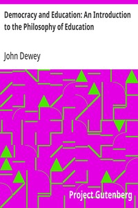 Project Gutenberg cover for John Dewey’s Democracy and Education.