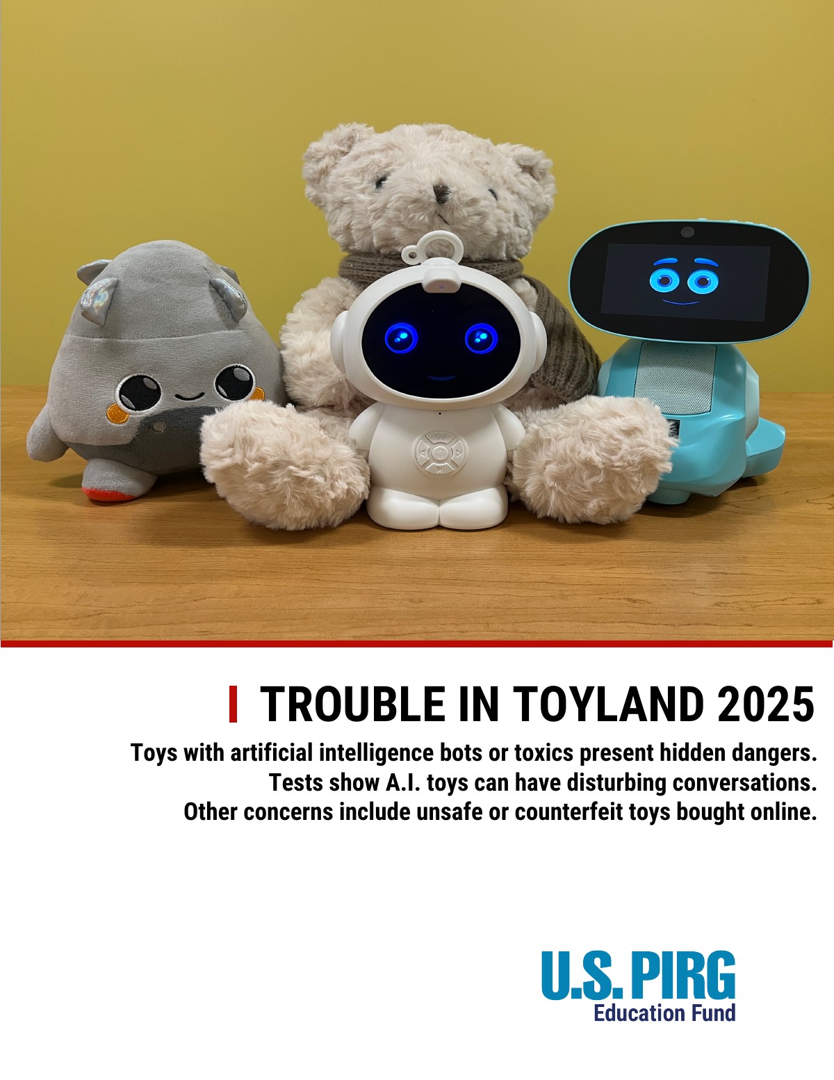 Official cover of U.S. PIRG Education Fund’s Trouble in Toyland 2025 report.